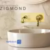 Shouder Concealed Basin Faucet Model Zigmond One Part - BRASS